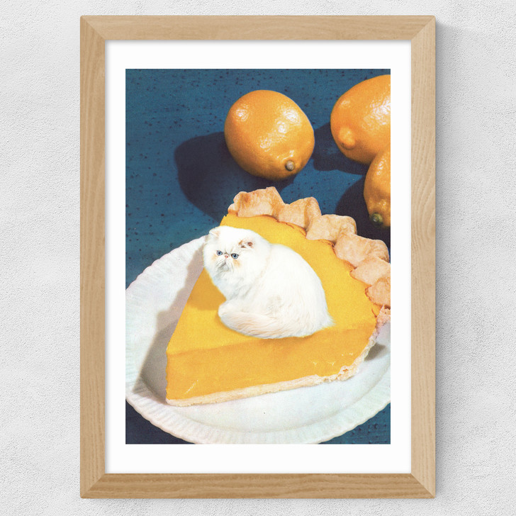 Lemon Meow Pie Wide Oak Frame Lemon Meow Pie Wide Oak Frame