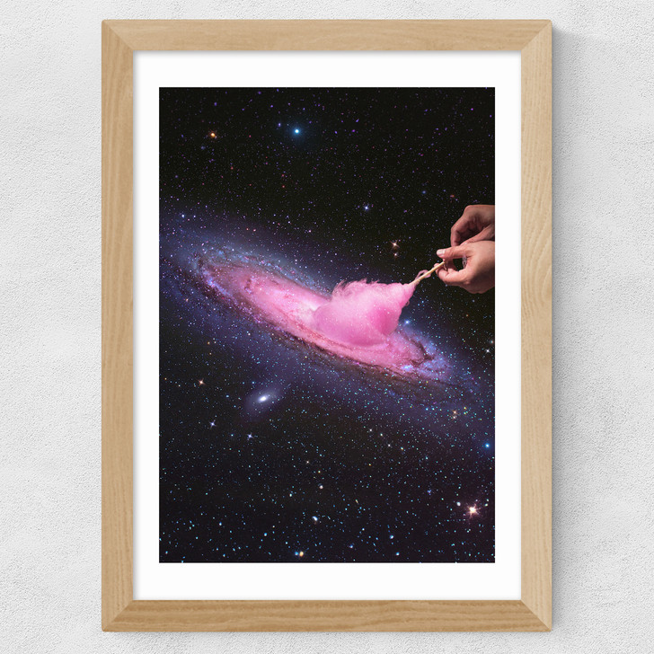 Cosmic Cotton Candy Wide Oak Frame