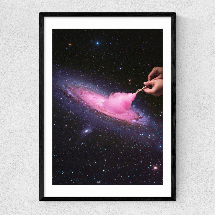 Cosmic Cotton Candy Narrow Black Frame