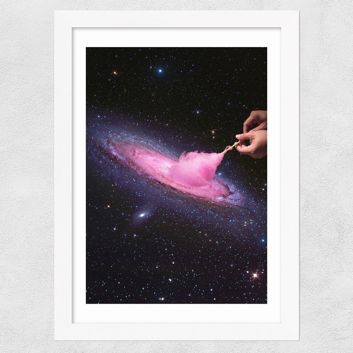 Cosmic Cotton Candy Wide White Frame