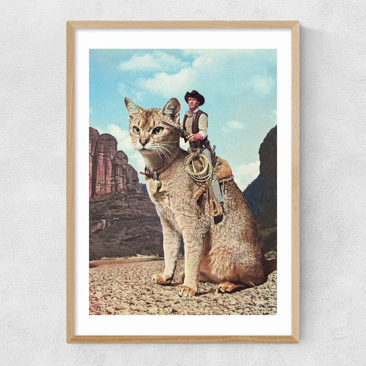 Cat Lone Ranger Narrow Oak Frame