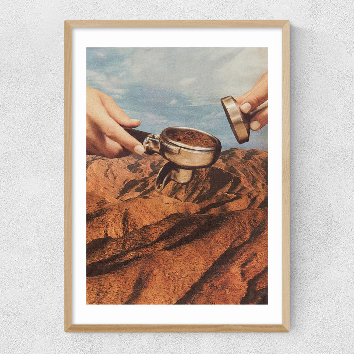 Barista Coffee County Narrow Oak Frame Barista Coffee County Narrow Oak Frame