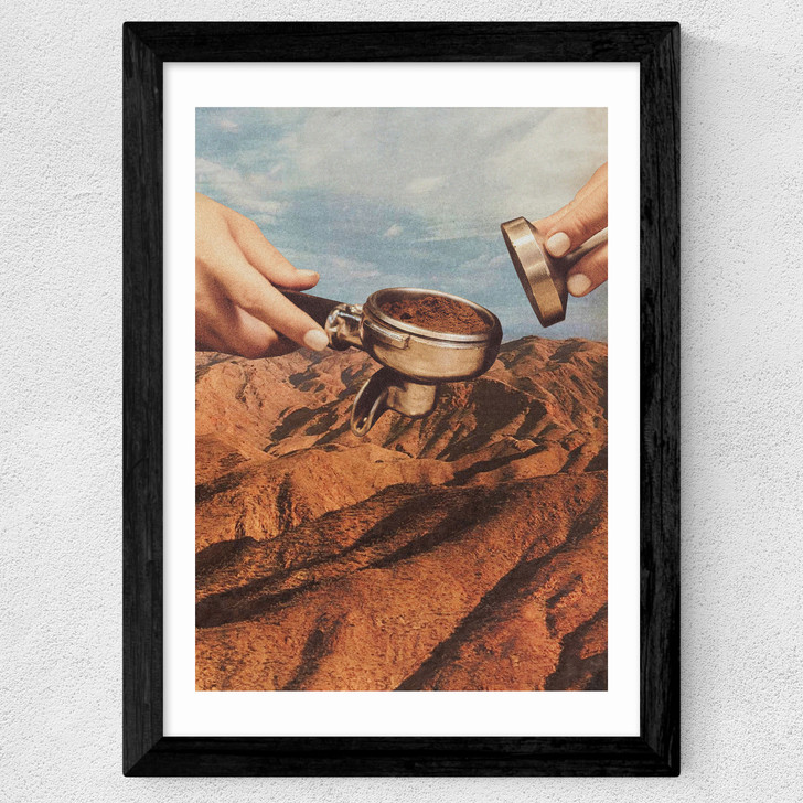 Barista Coffee County Wide Black Frame