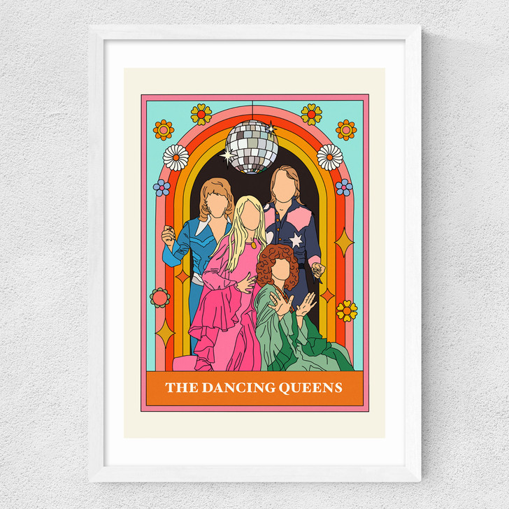 The Dancing Queens Medium White Frame The Dancing Queens Medium White Frame