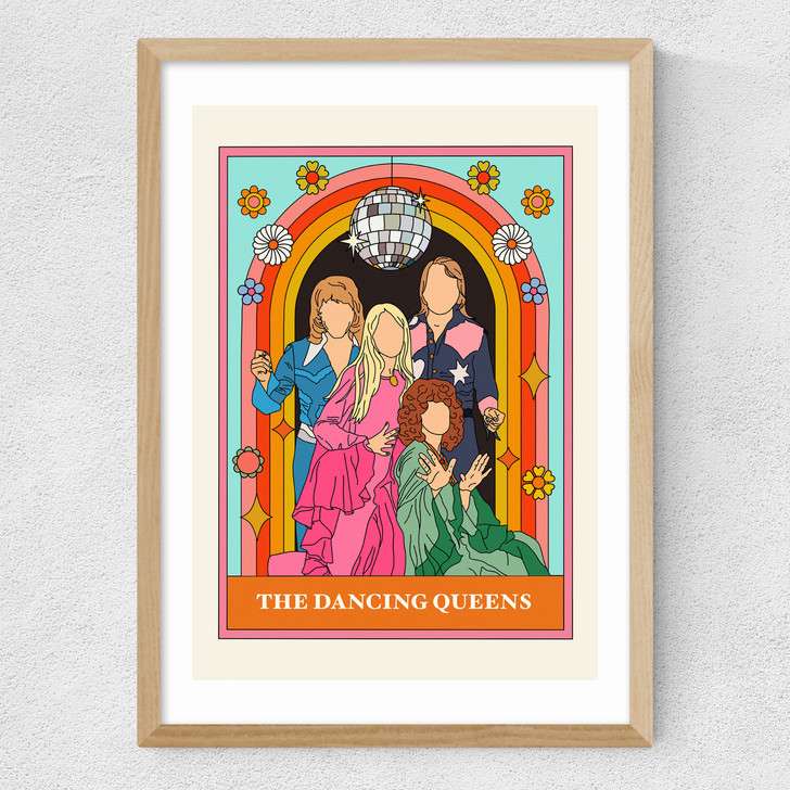 The Dancing Queens Medium Oak Frame