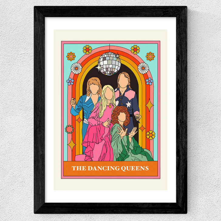The Dancing Queens Wide Black Frame