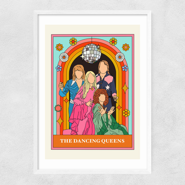 The Dancing Queens Narrow White Frame