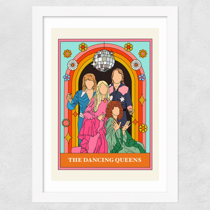 The Dancing Queens Wide White Frame