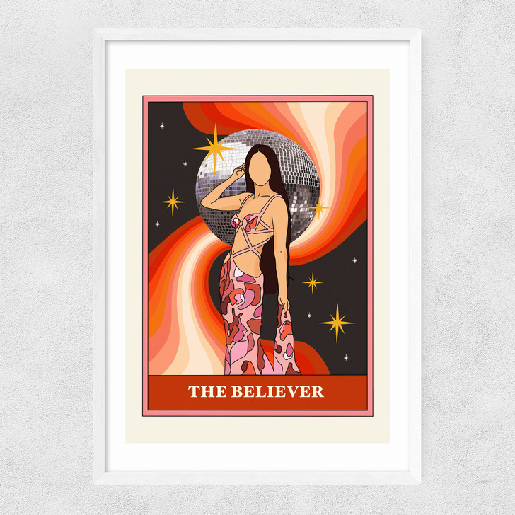The Believer Narrow White Frame
