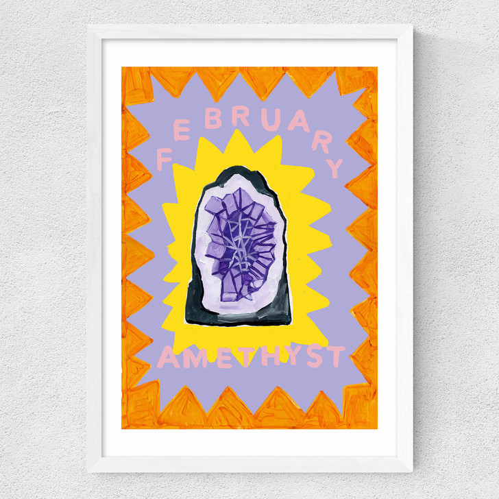 Amethyst Medium White Frame