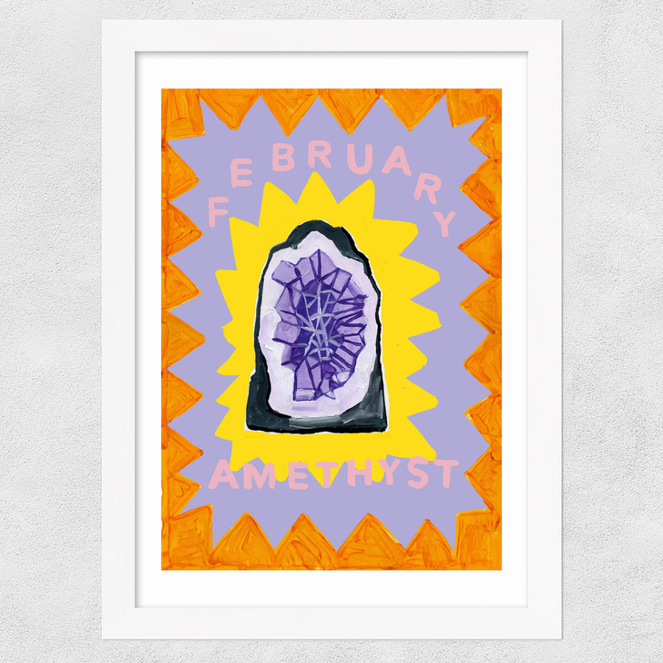 Amethyst Wide White Frame