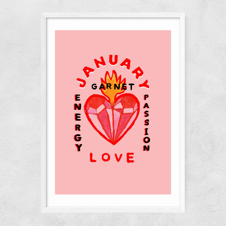 Garnet Narrow White Frame