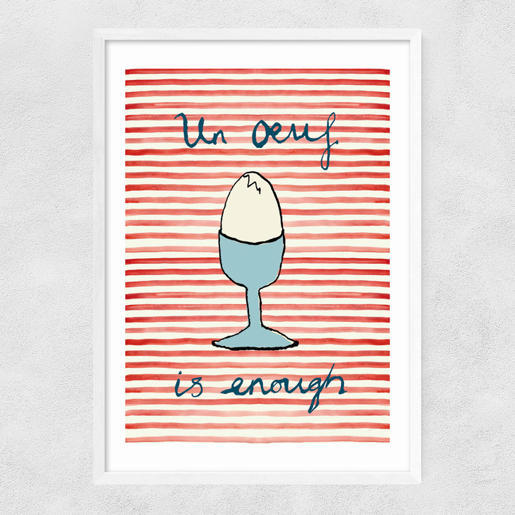 Un oeuf Narrow White Frame