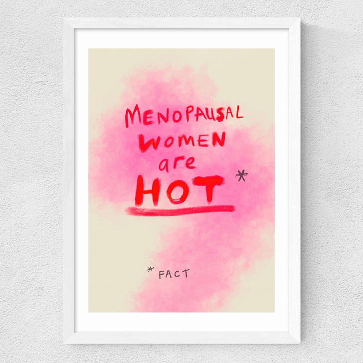 Menopausal women Medium White Frame Menopausal women Medium White Frame