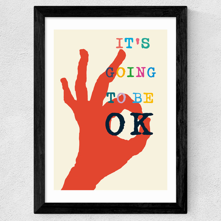 It's Going To Be Okay Wide Black Frame
