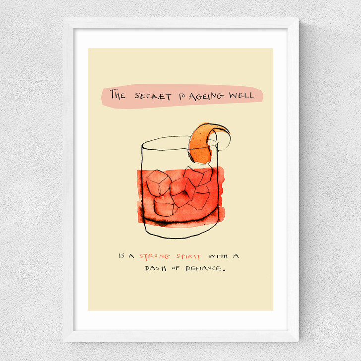 Ageing Well Drink Medium White Frame Ageing Well Drink Medium White Frame