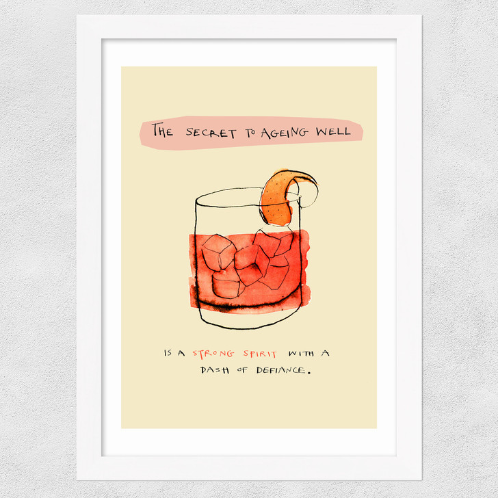 Ageing Well Drink Wide White Frame Ageing Well Drink Wide White Frame