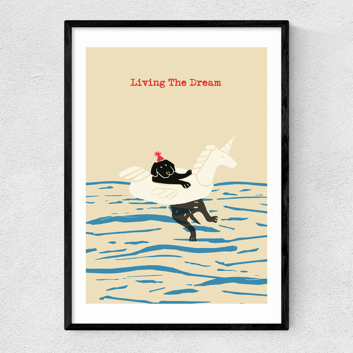 Living The Dream Narrow Black Frame Living The Dream Narrow Black Frame