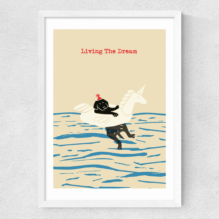 Living The Dream Medium White Frame Living The Dream Medium White Frame