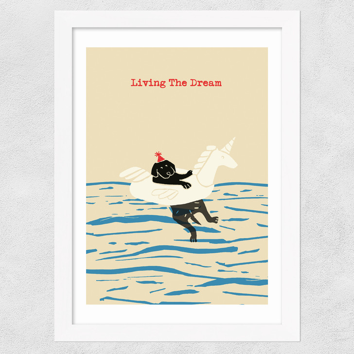 Living The Dream Wide White Frame Living The Dream Wide White Frame