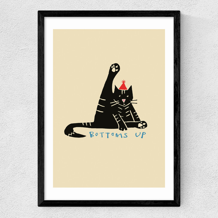 Bottoms Up Medium Black Frame