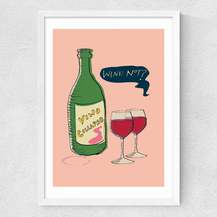 Wine Not? Medium White Frame