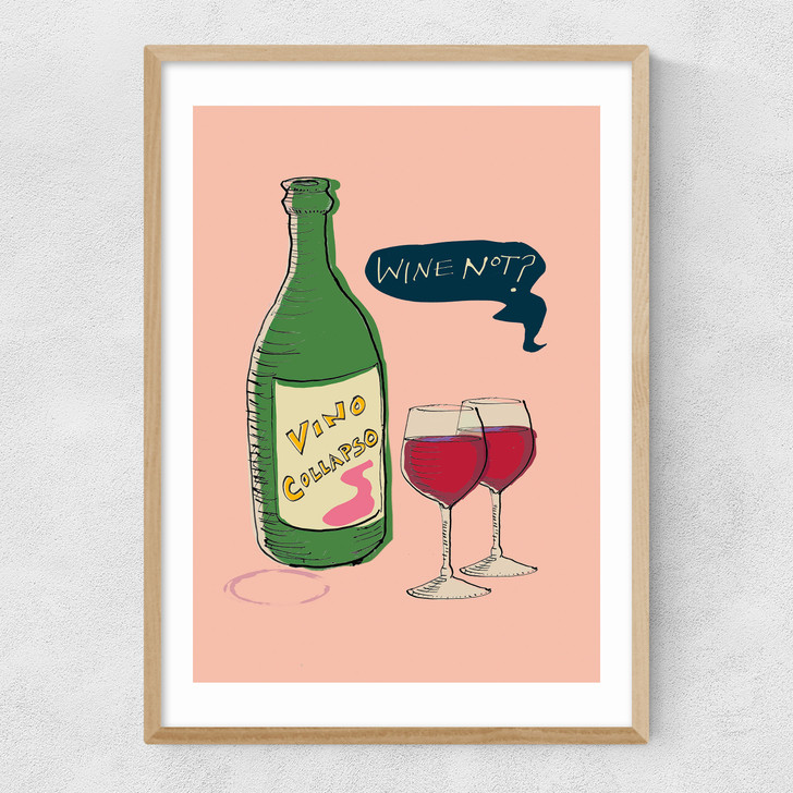 Wine Not? Narrow Oak Frame