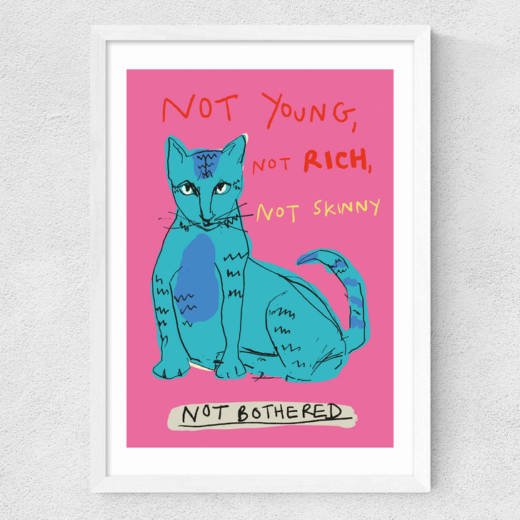 Not Bothered Medium White Frame