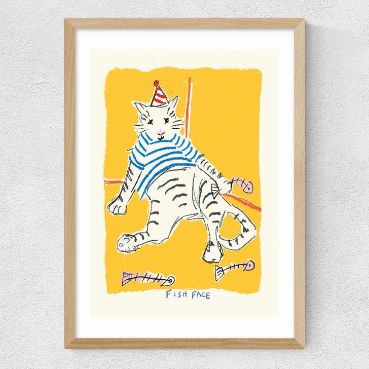 Fish Face Medium Oak Frame Fish Face Medium Oak Frame