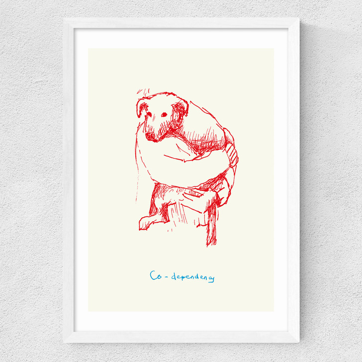 Co-Dependency Medium White Frame Co-Dependency Medium White Frame