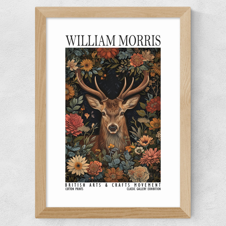 William Morris Stag Wide Oak Frame