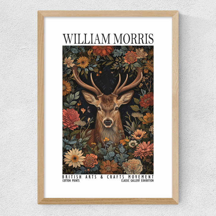 William Morris Stag Medium Oak Frame