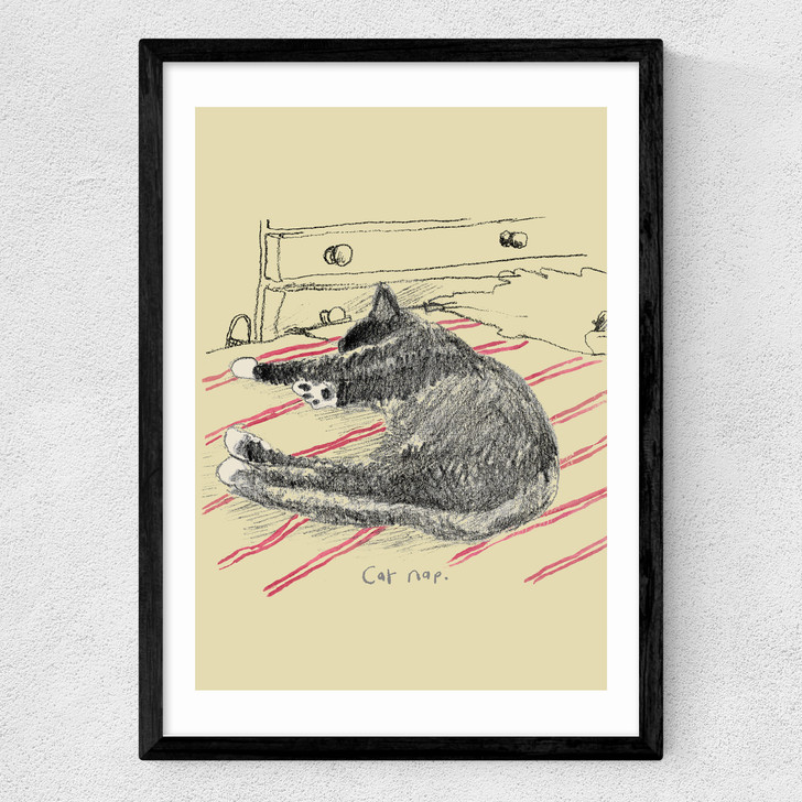 Cat Nap by Poet and Painter Medium Black Frame Cat Nap by Poet and Painter Medium Black Frame
