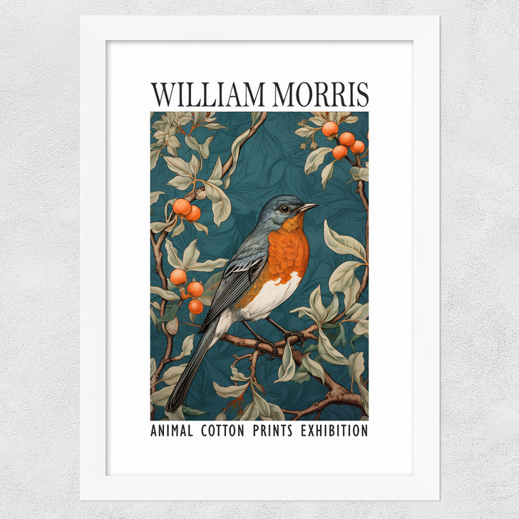 William Morris Robin Wide White Frame William Morris Robin Wide White Frame