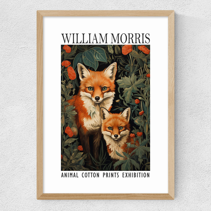 William Morris Fox Cubs Medium Oak Frame William Morris Fox Cubs Medium Oak Frame