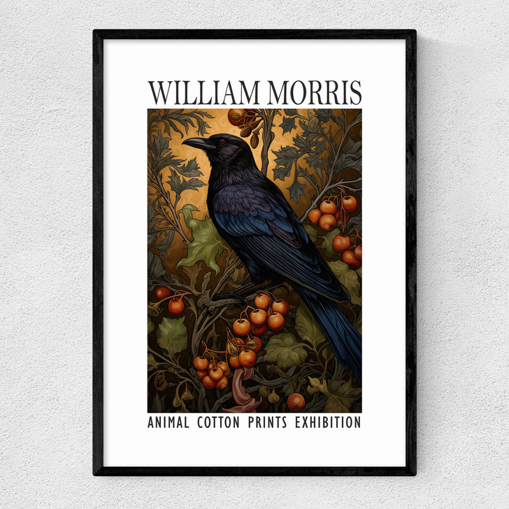 William Morris Crow Narrow Black Frame