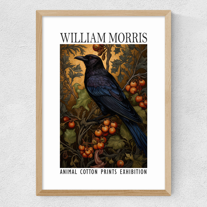 William Morris Crow Medium Oak Frame
