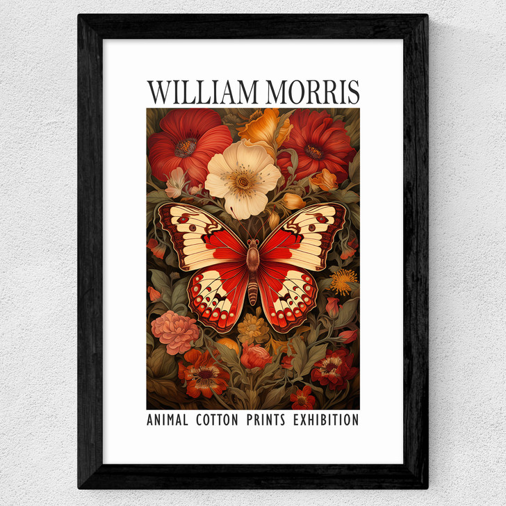 William Morris Butterfly Wide Black Frame