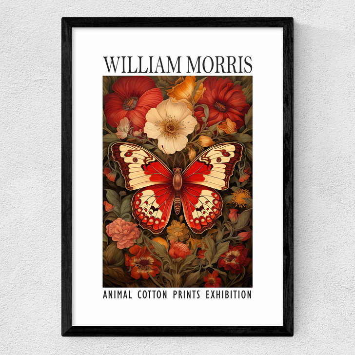 William Morris Butterfly Medium Black Frame