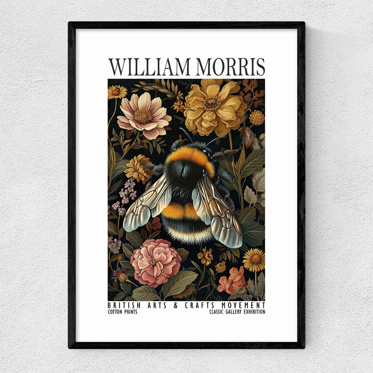 William Morris Bee Narrow Black Frame William Morris Bee Narrow Black Frame