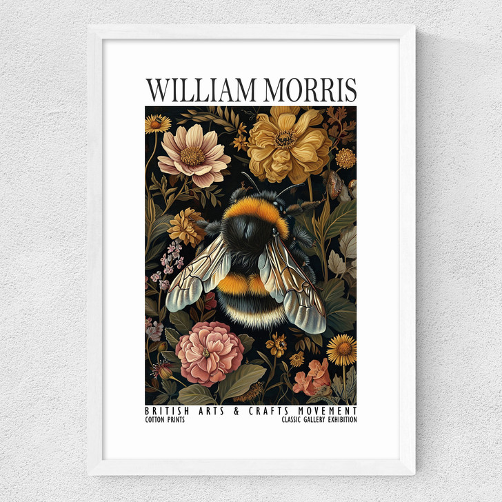 William Morris Bee Medium White Frame William Morris Bee Medium White Frame