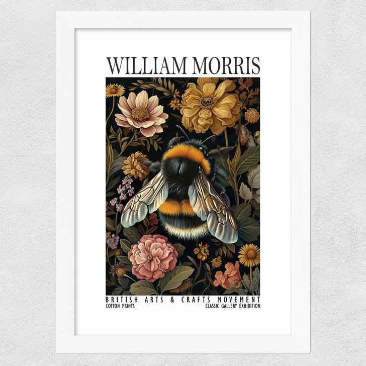 William Morris Bee Wide White Frame