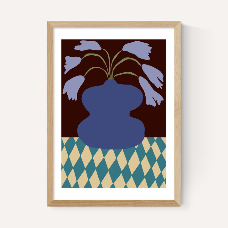 Purple Pottery and Dropping Lily