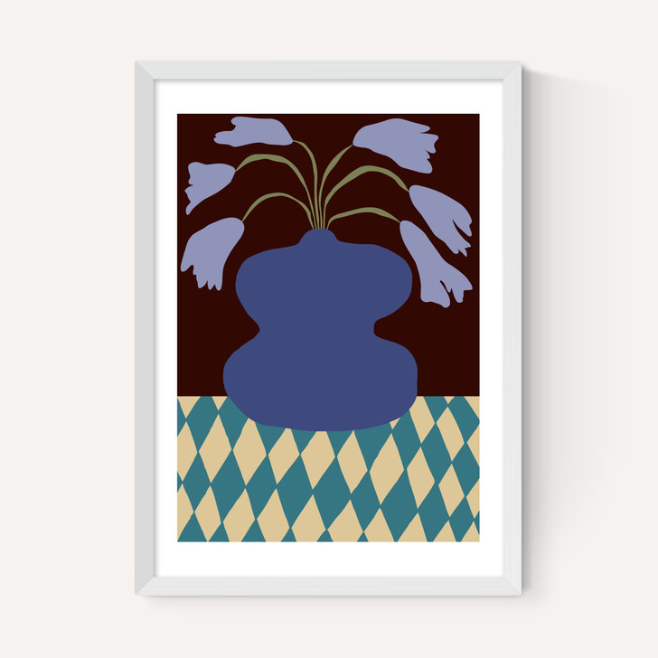 Purple Pottery and Dropping Lily