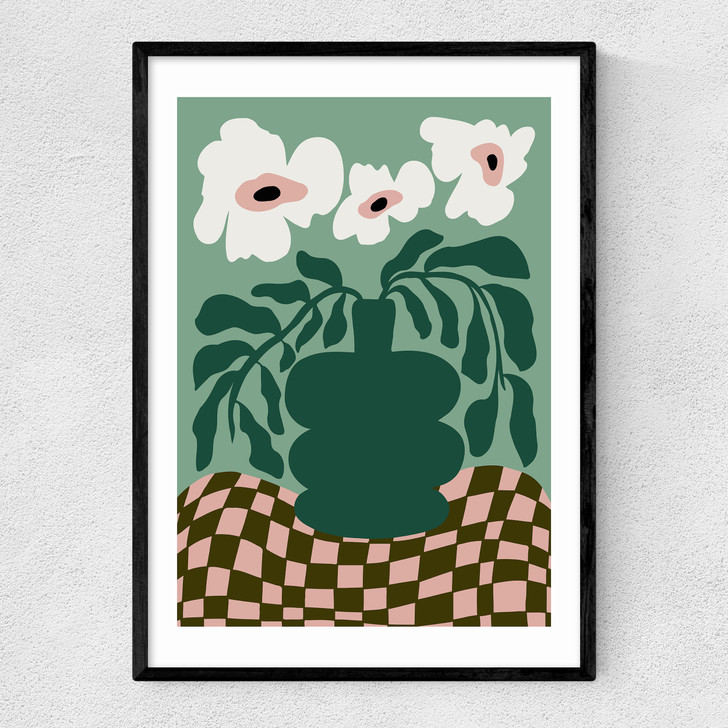 Bold Blossom Pottery Narrow Black Frame Bold Blossom Pottery Narrow Black Frame