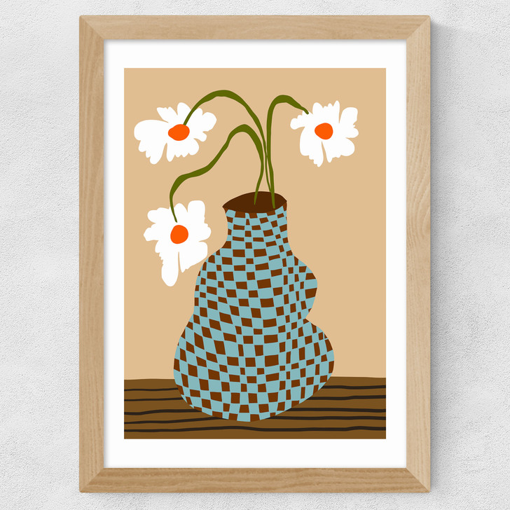 Party Floral Pottery Wide Oak Frame Party Floral Pottery Wide Oak Frame