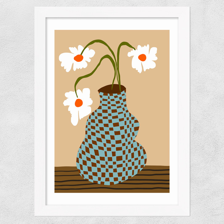 Party Floral Pottery Wide White Frame Party Floral Pottery Wide White Frame