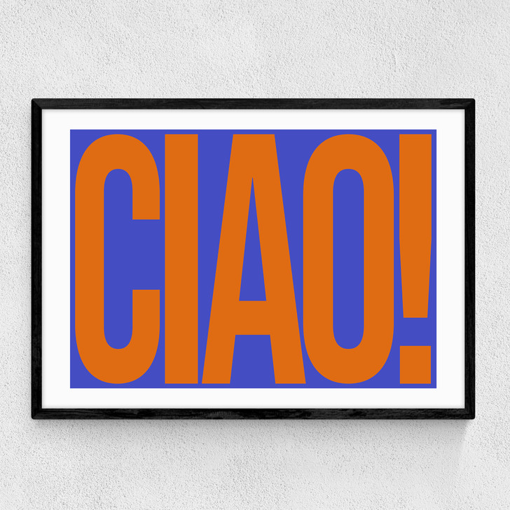 Ciao by Luxe Poster Co Narrow Black Frame