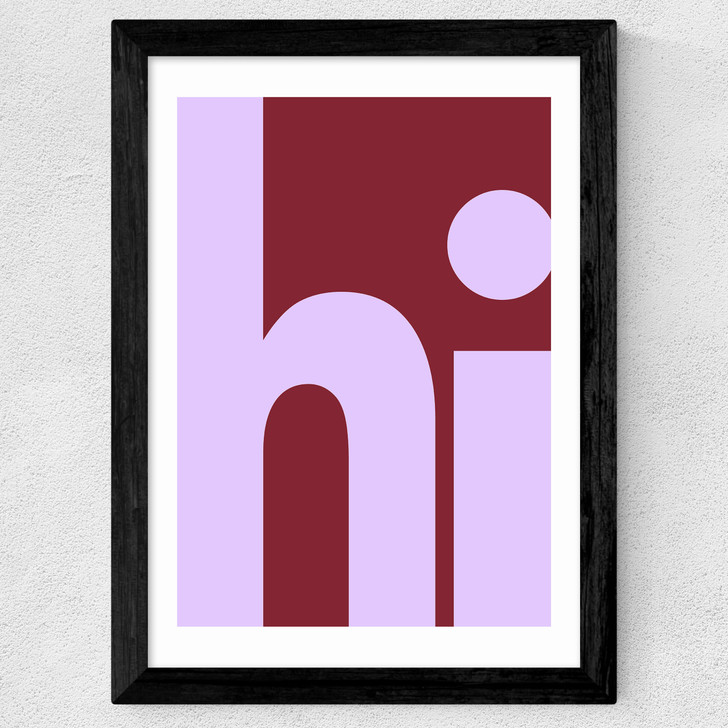 Hi by Luxe Poster Co Wide Black Frame