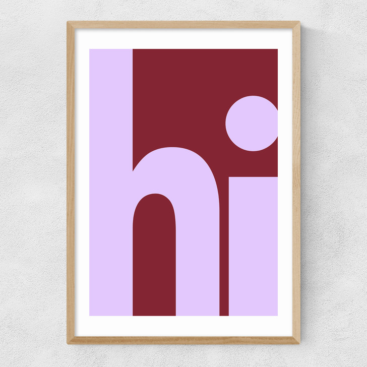 Hi by Luxe Poster Co Narrow Oak Frame